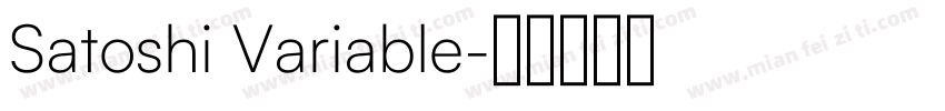 Satoshi Variable字体转换